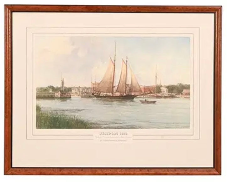 Christopher Blossom Signed Lithograph Westport