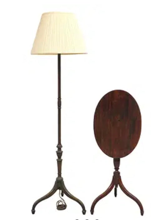 mahogany tilt-top candlestand,