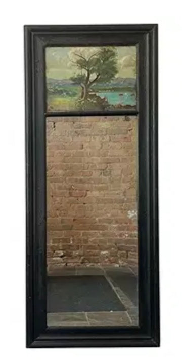 An Antique French Trumeau Mirror