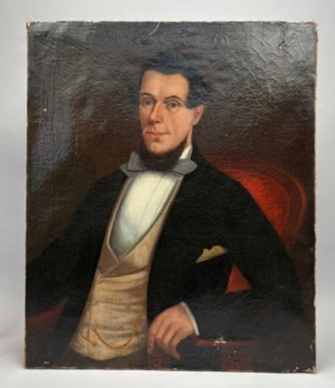 American Or British School - Portrait Of A Gentleman, 19th Century