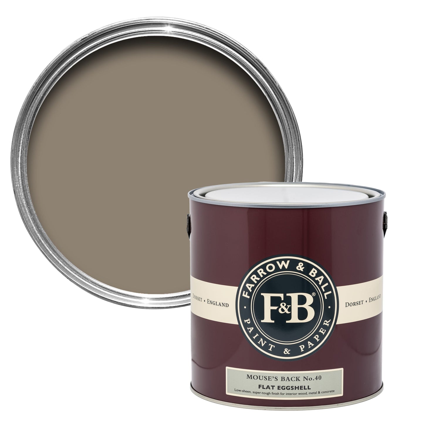 Farrow & Ball Mouse's Back No. 40 Brown paint lifestyle image by Farrow & Ball