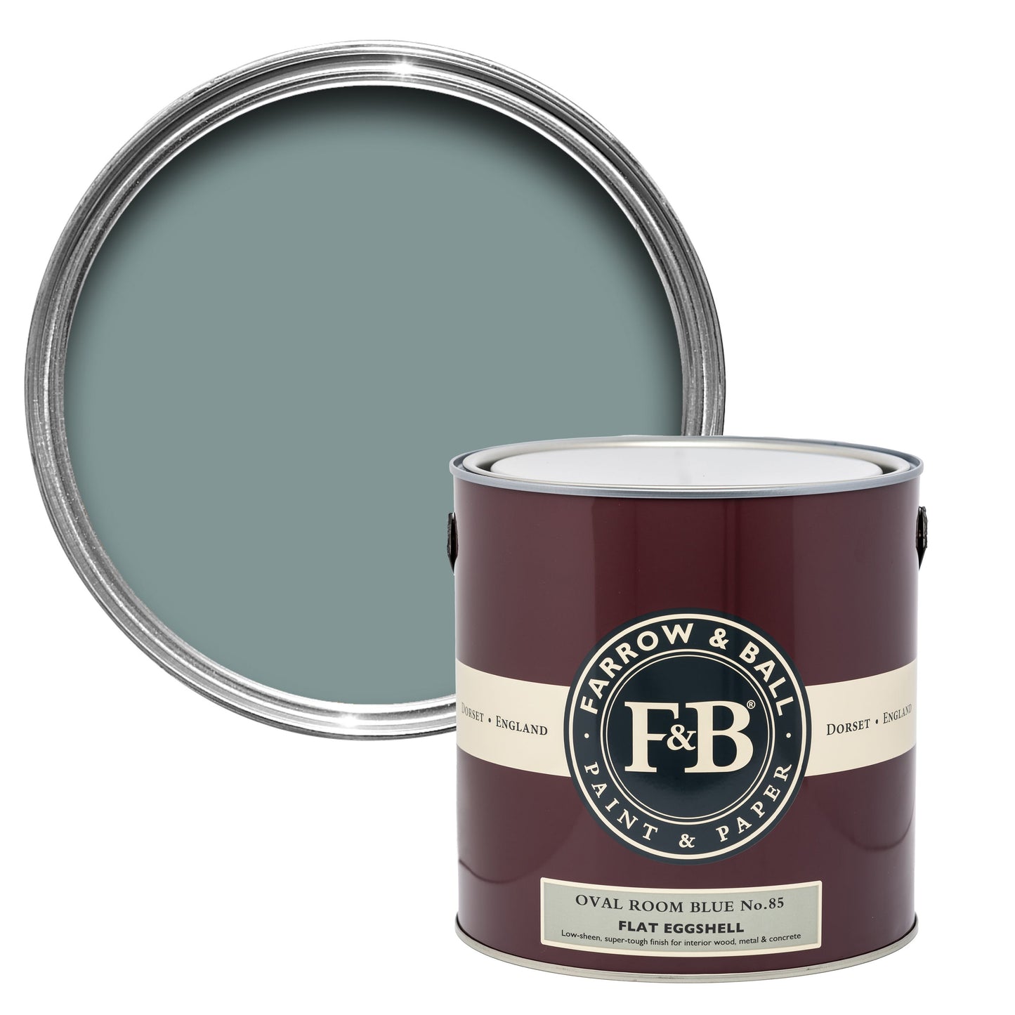 Farrow & Ball Oval Room Blue No. 85 Blue paint lifestyle image by Farrow & Ball