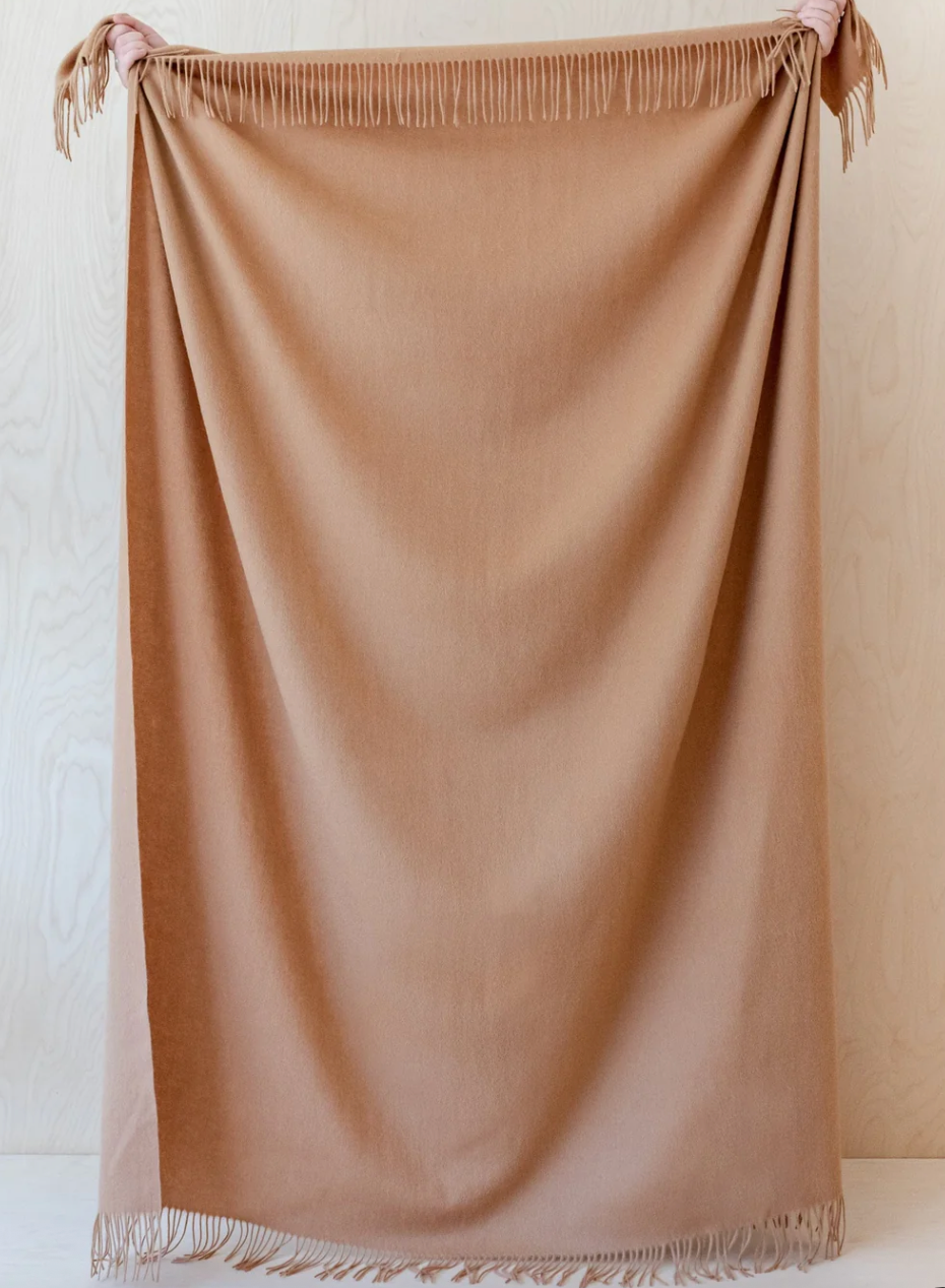 The Tartan Blanket Co. Oversized Throw Camel