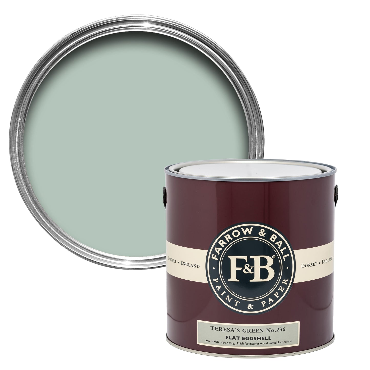 Farrow & Ball Teresa's Green No. 236 Blue paint lifestyle image by Farrow & Ball