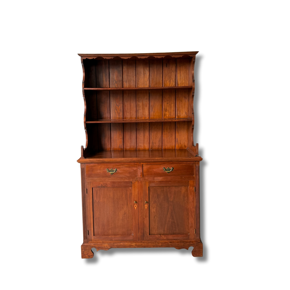 Vintage Walnut Set-Back Cupboard