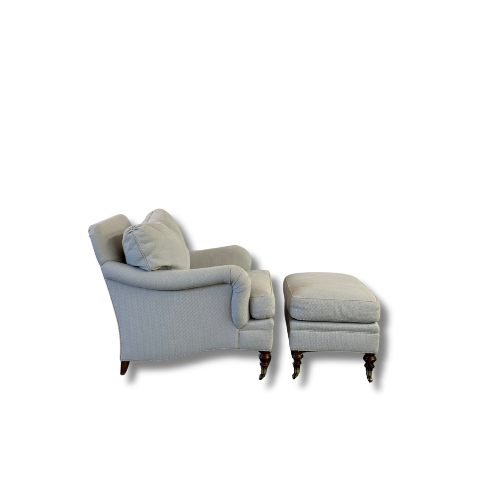 Mittman Ferrell Designer Club Chair and ottoman