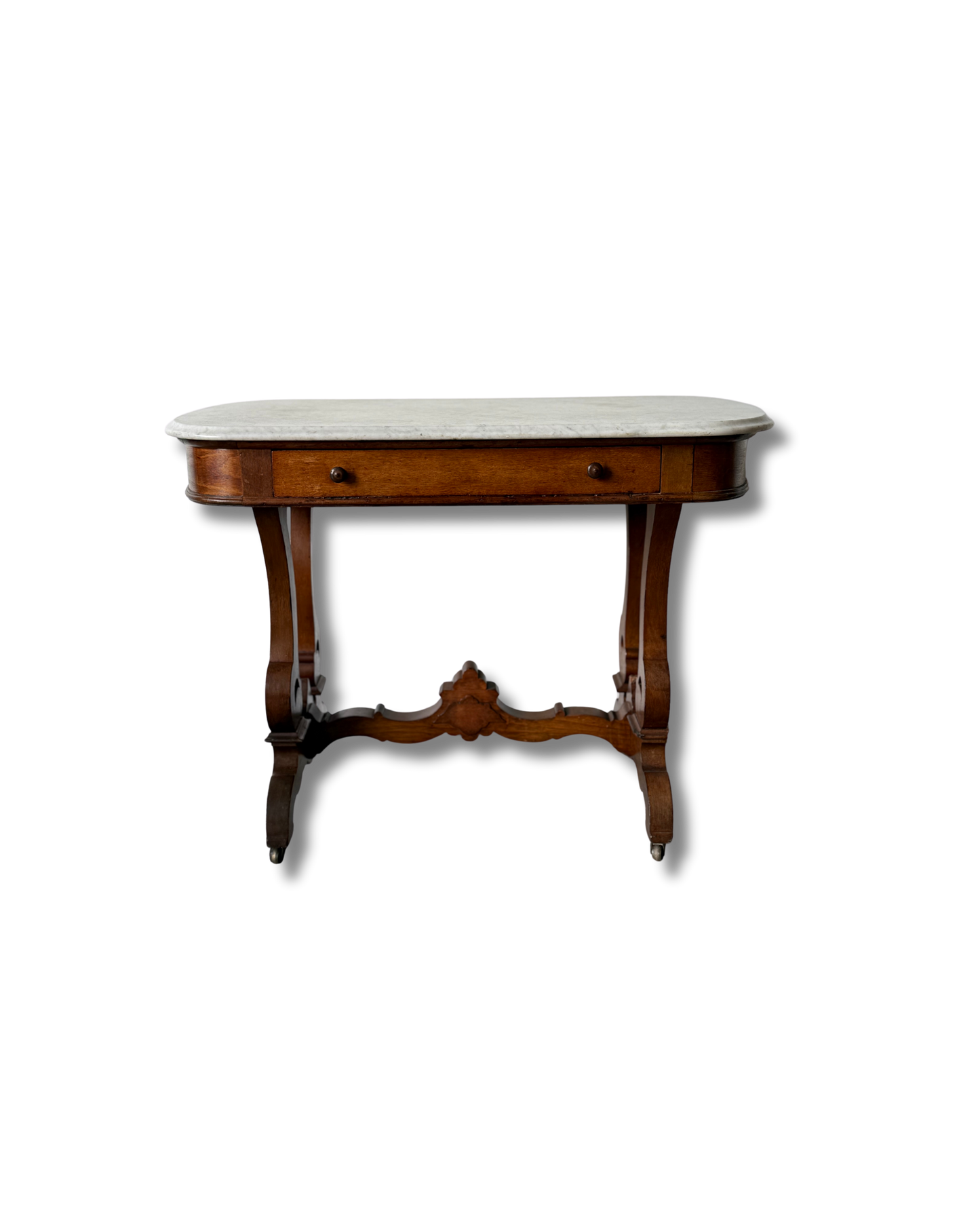 Antique Victorian  Marble Top Parlor Table