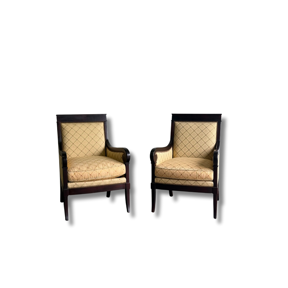 Pair of Kravet French Empire Style Chairs.