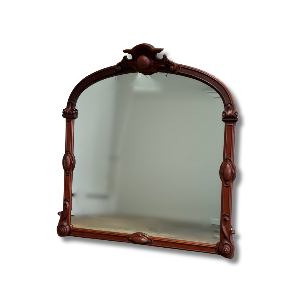 Antique Over Mantle or Wall Mirror. Boston 19th C.