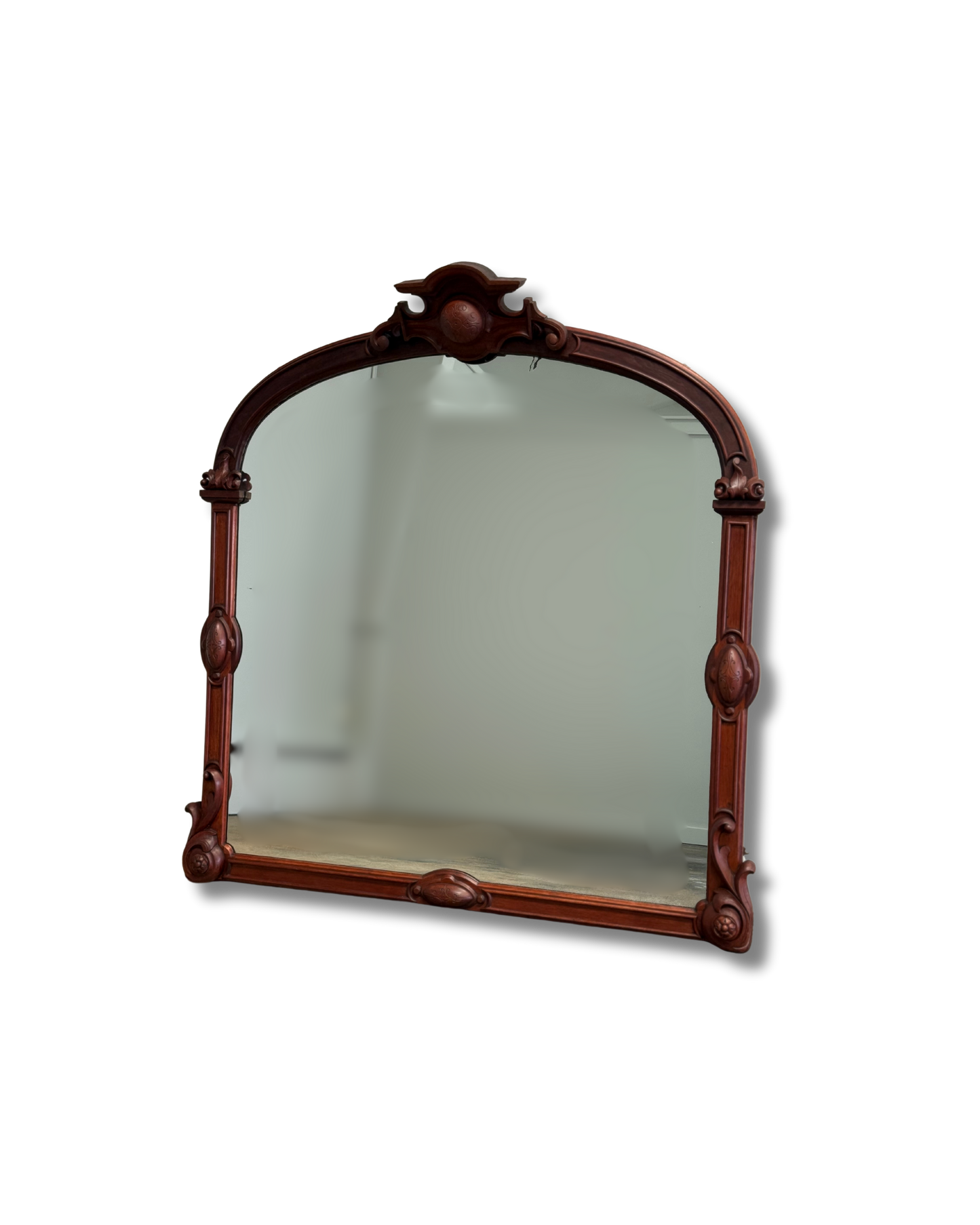 Antique Over Mantle or Wall Mirror. Boston 19th C.