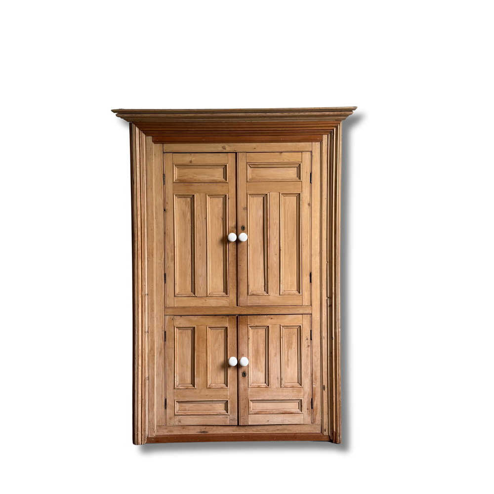 Antique Pine Corner Cupboard