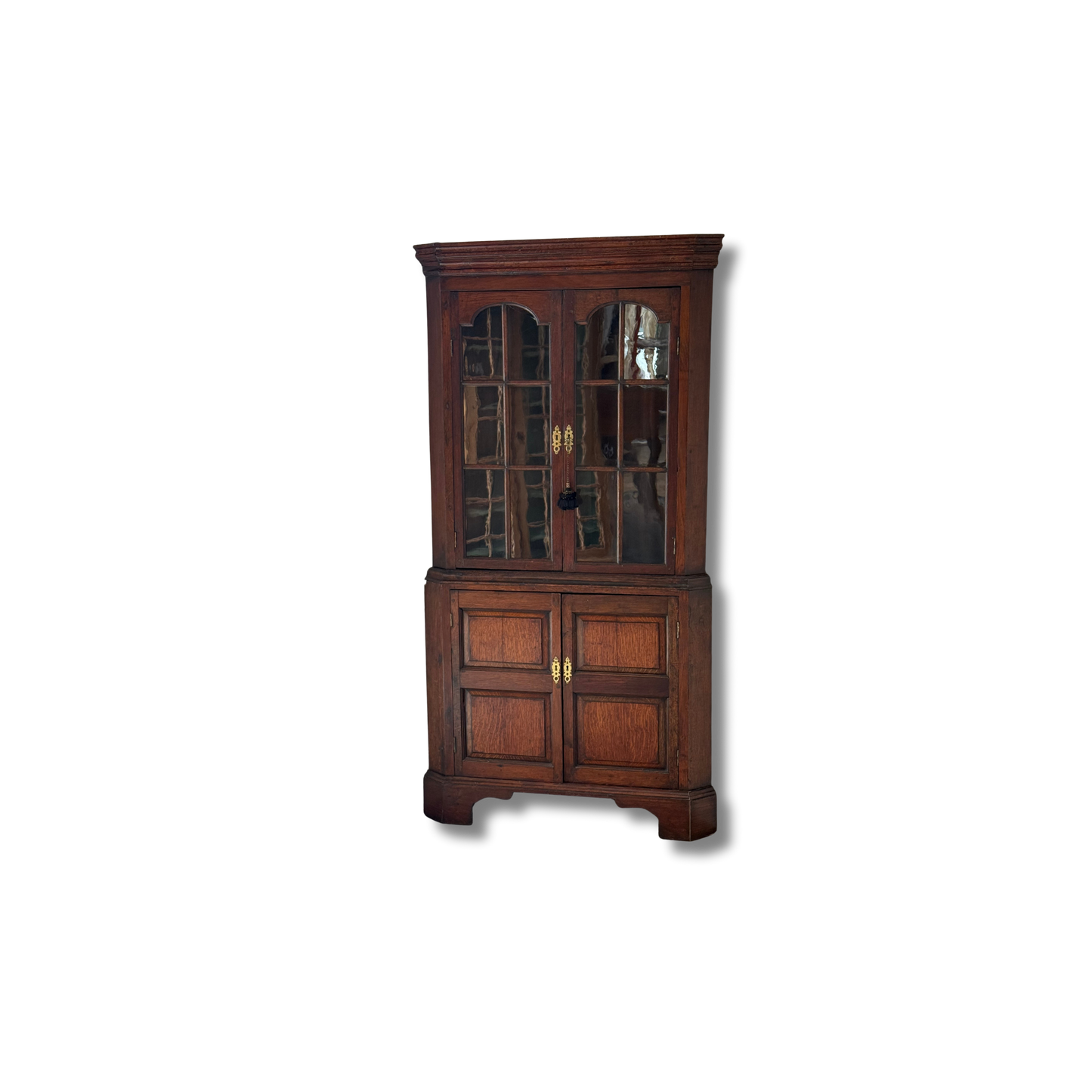 George III Oak Corner Cupboard