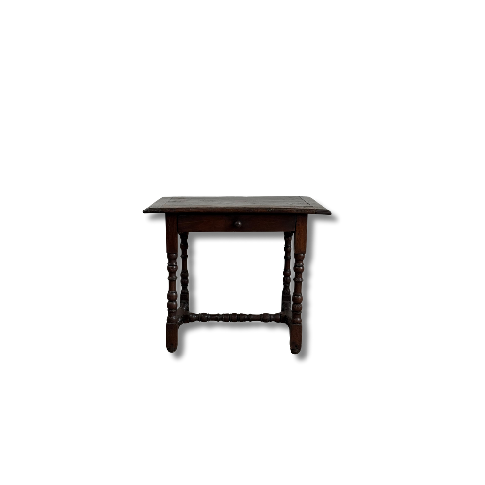 Antique French Baroque Walnut & Cherry Side Table