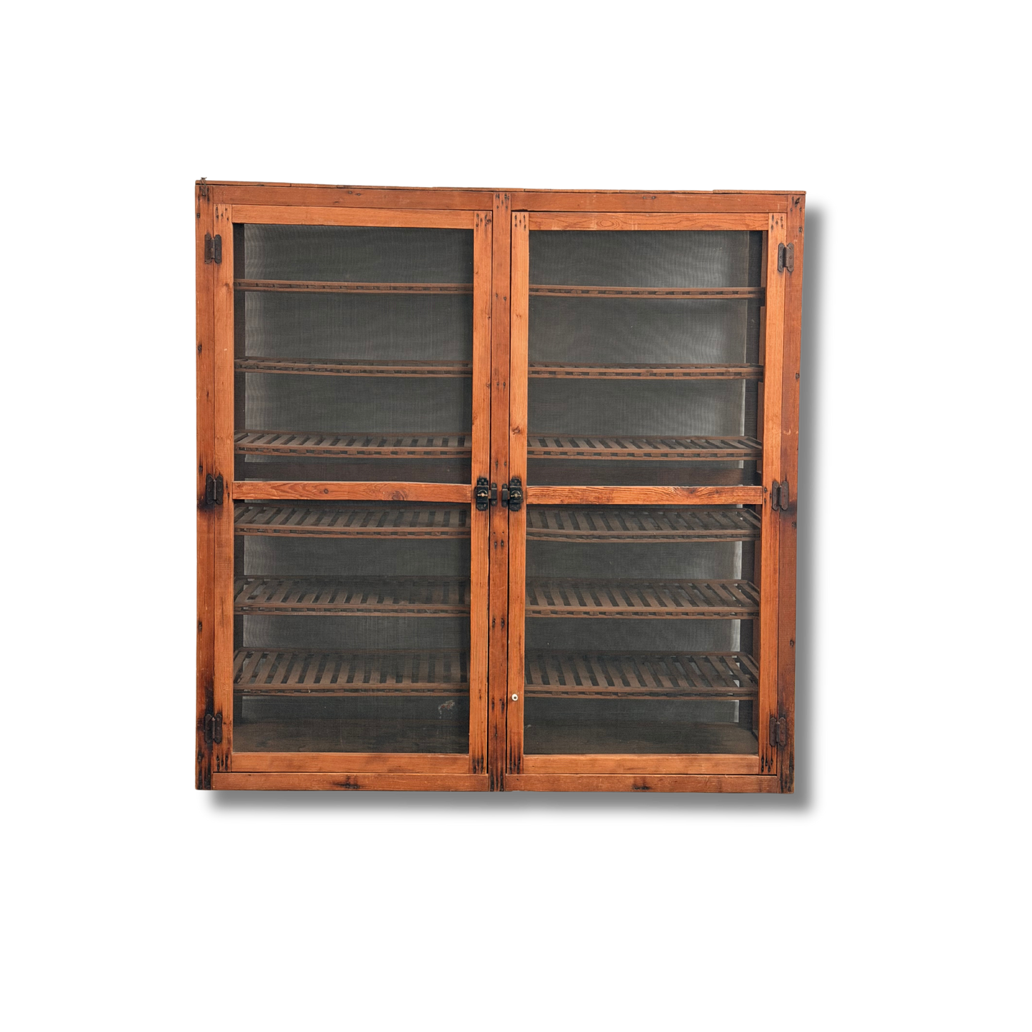 Antique French Pine Kitchen Cupboard With Screens