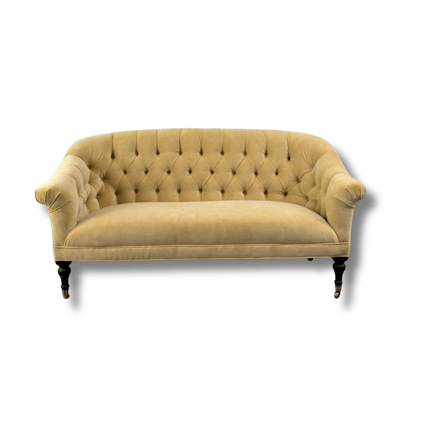 Lana Tufted Loveseat in Citron