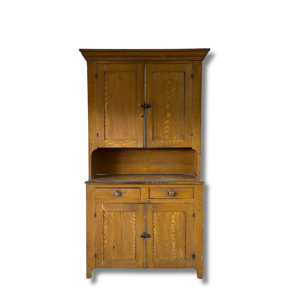 19th C. Grain Painted Cupboard