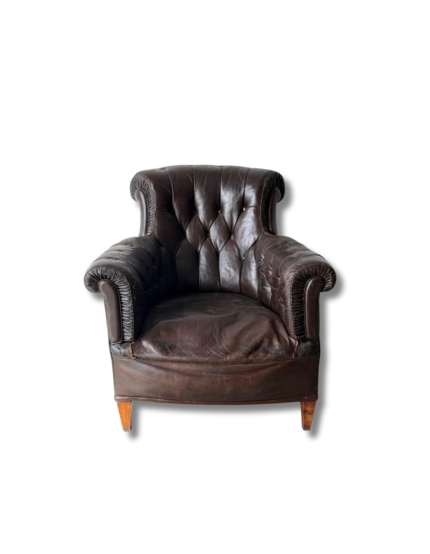 Leather Upholstered Club Chair