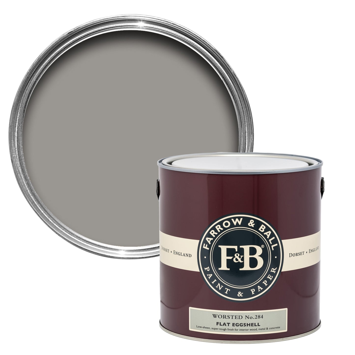 Farrow & Ball Worsted No. 284 Grey paint lifestyle image by Farrow & Ball