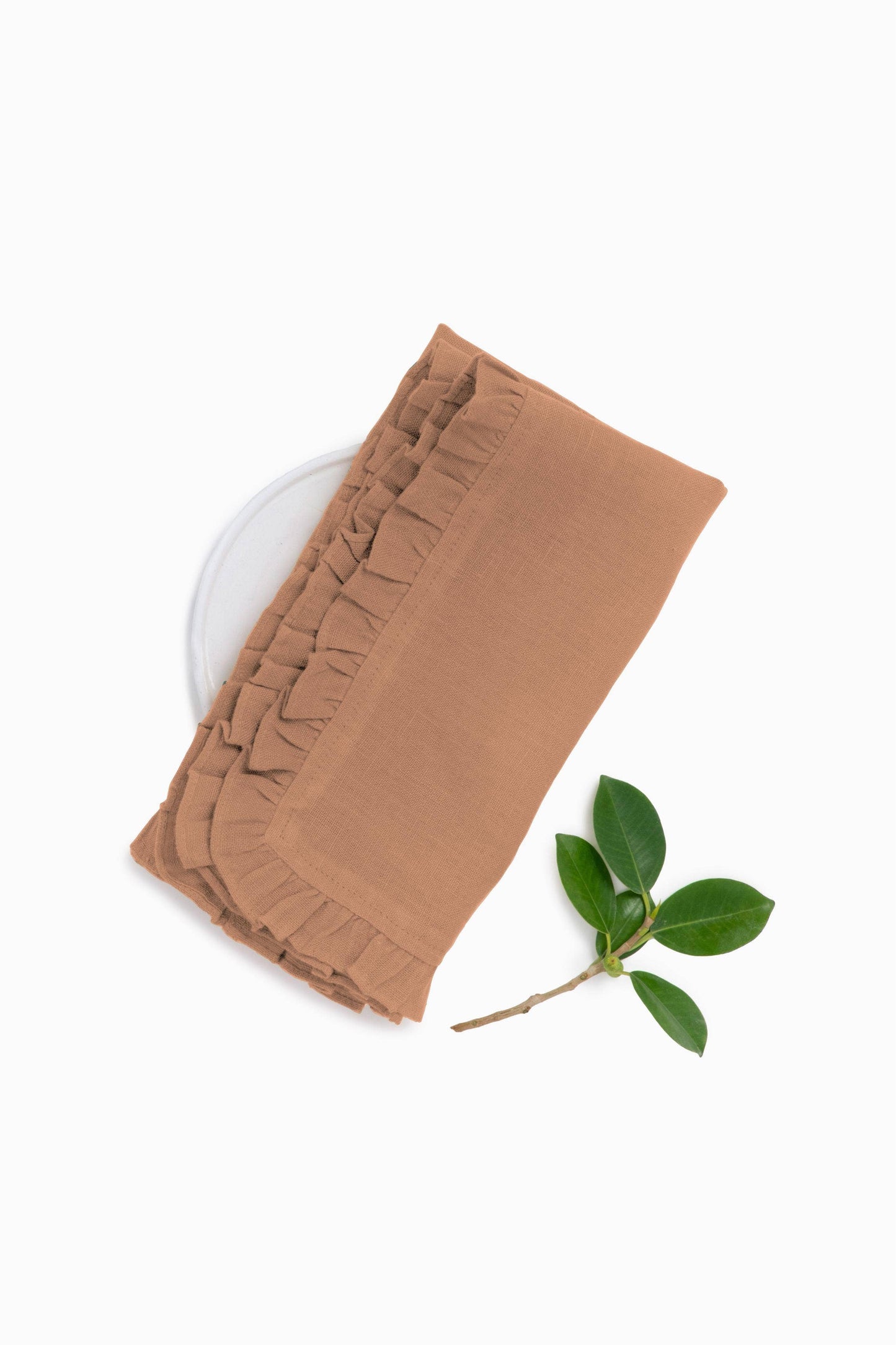 Linen Ruffle Medley Napkin Set of 2