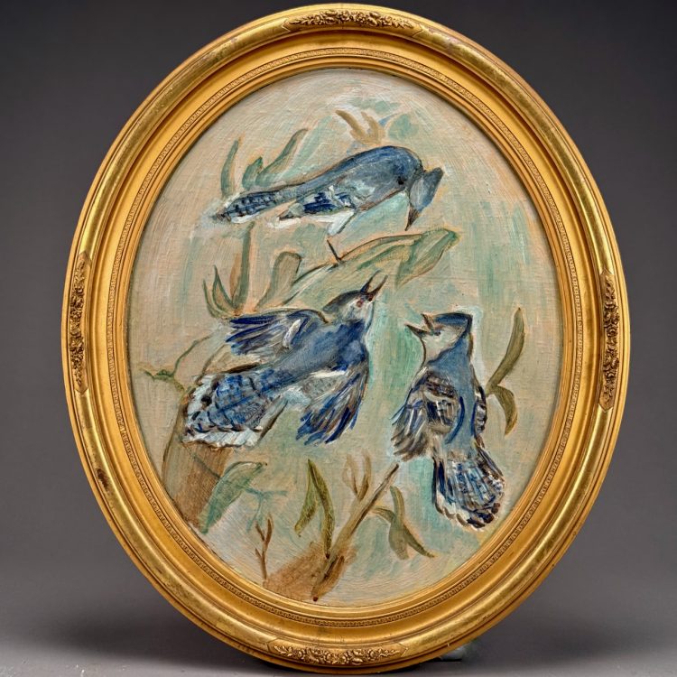 Unsigned, Bluejay, Oil On Board, Famed